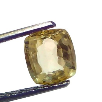 2.23 Ct Certified Unheated Untreated Natural Ceylon Yellow Sapphire Gems 2.23 Ct Certified Unheated Untreated Natural Ceylon Yellow Sapphire Gems