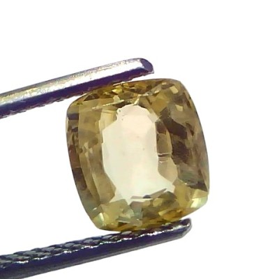 2.23 Ct Certified Unheated Untreated Natural Ceylon Yellow Sapphire Gems 2.23 Ct Certified Unheated Untreated Natural Ceylon Yellow Sapphire Gems