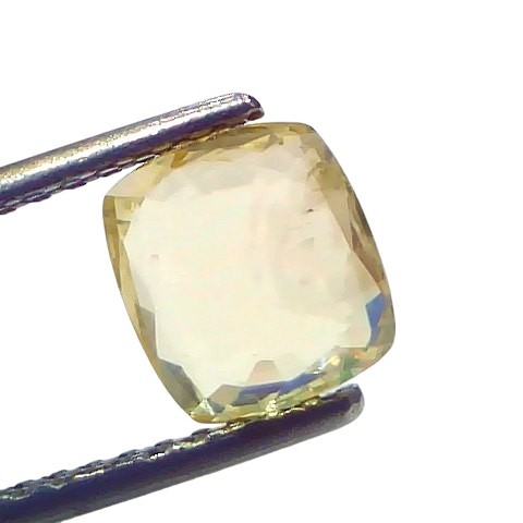 2.23 Ct Certified Unheated Untreated Natural Ceylon Yellow Sapphire Gems 2.23 Ct Certified Unheated Untreated Natural Ceylon Yellow Sapphire Gems