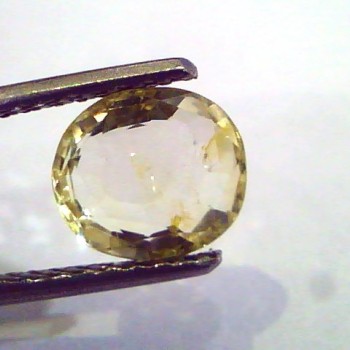 2.21 Ct Unheated Untreated Natural Ceylon Yellow Sapphire Gems