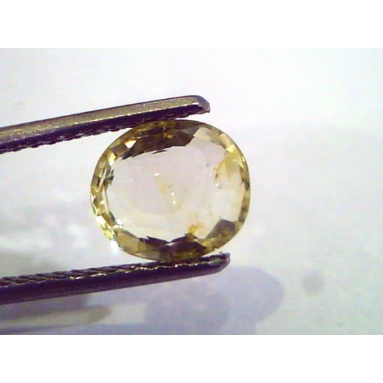 2.21 Ct Unheated Untreated Natural Ceylon Yellow Sapphire Gems