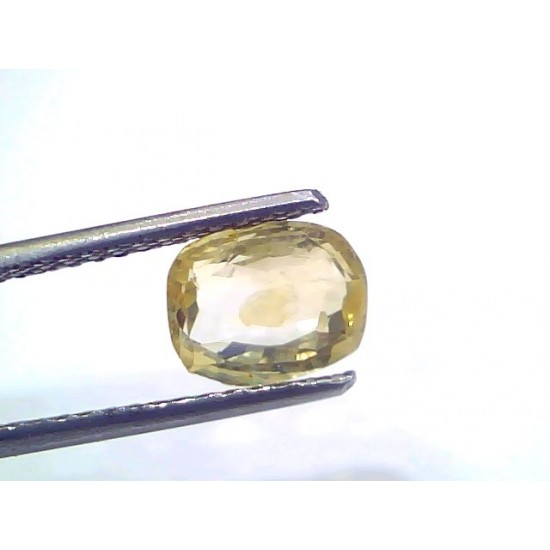 2.26 Ct Certified Unheated Untreated Natural Ceylon Yellow Sapphire