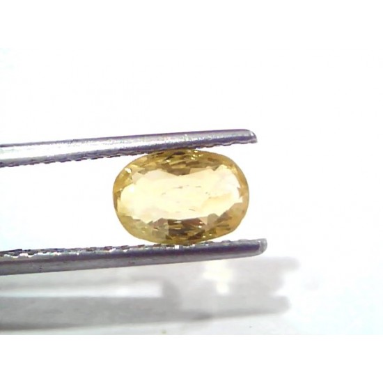 2.20 Ct Certified Unheated Untreated Natural Ceylon Yellow Sapphire Gems
