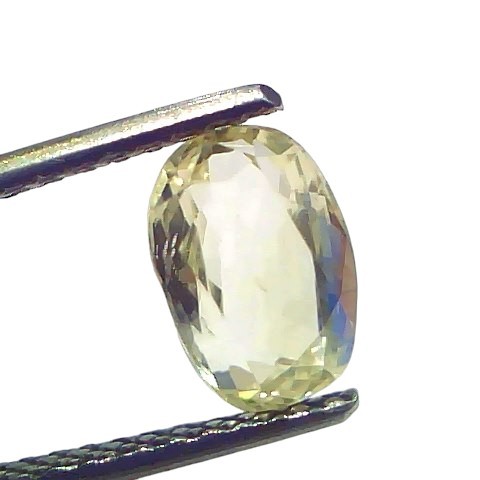 2.22 Ct Certified Unheated Untreated Natural Ceylon Yellow Sapphire Gems 2.22 Ct Certified Unheated Untreated Natural Ceylon Yellow Sapphire Gems