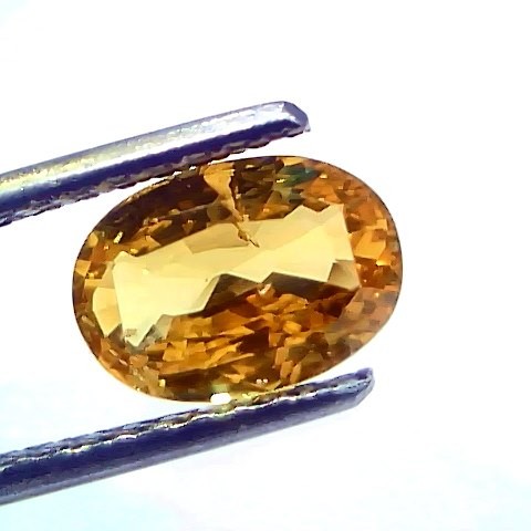 2.19 Ct Certified Untreated Natural Ceylon Yellow Sapphire Gemstone
