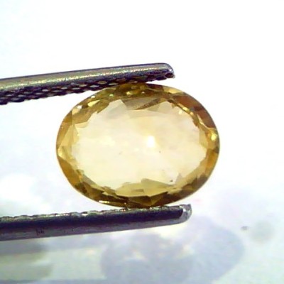 2.20 Ct Unheated Untreated Natural Ceylon Yellow Sapphire Gem