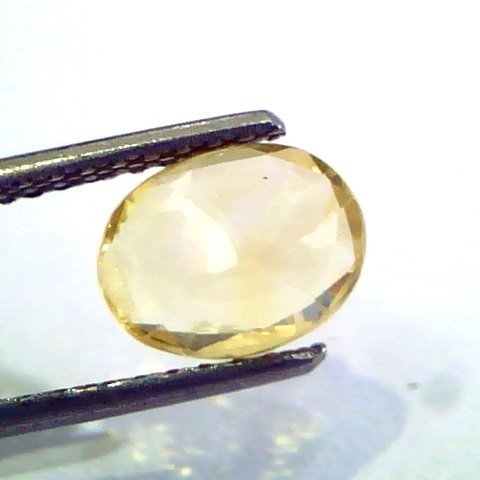 2.18 Ct Unheated Untreated Natural Ceylon Yellow Sapphire Gemstone