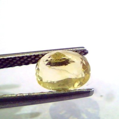 2.20 Ct Unheated Untreated Natural Ceylon Yellow Sapphire Stone