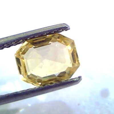2.22 Ct Unheated Untreated Natural Ceylon Yellow Sapphire/Pukhraj