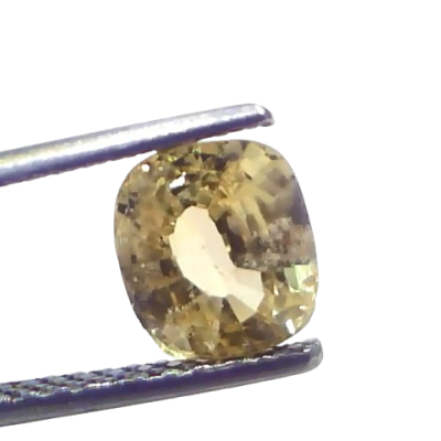2.25 Ct Certified Unheated Untreated Natural Ceylon Yellow Sapphire 2.25 Ct Certified Unheated Untreated Natural Ceylon Yellow Sapphire