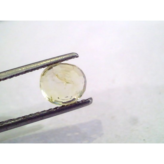 2.23 Ct Unheated Untreated Natural Ceylon Yellow Sapphire Gems