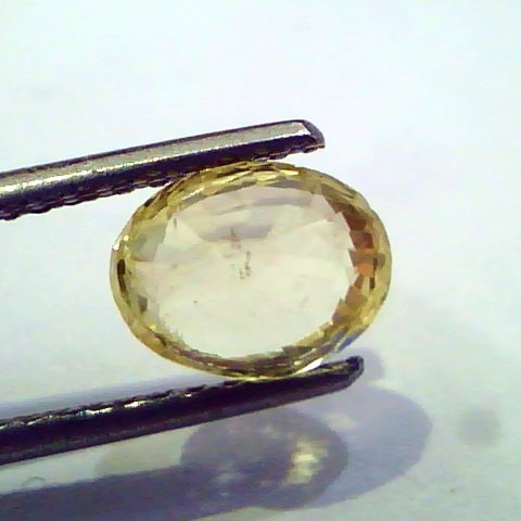 2.23 Ct Unheated Untreated Natural Ceylon Yellow Sapphire Stone