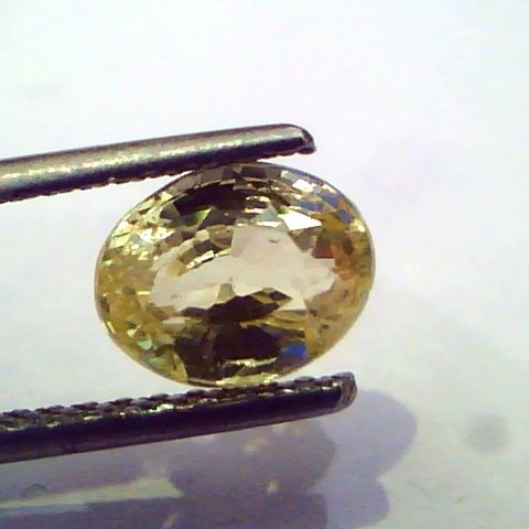 2.23 Ct Unheated Untreated Natural Ceylon Yellow Sapphire Stone