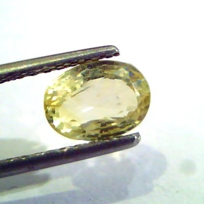 2.23 Ct Unheated Untreated Natural Ceylon Yellow Sapphire Stone