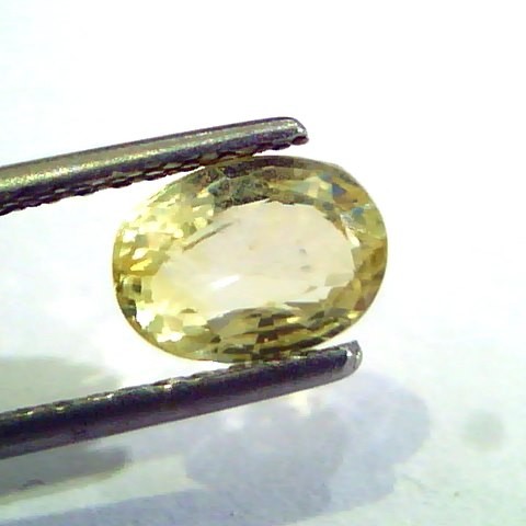 2.23 Ct Unheated Untreated Natural Ceylon Yellow Sapphire Stone