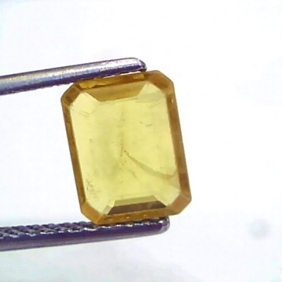 2.19 Ct Natural Yellow Sapphire Pukhraj Jupiter Gemstone (Heated)