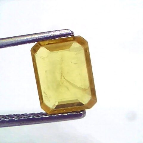 2.19 Ct Natural Yellow Sapphire Pukhraj Jupiter Gemstone (Heated)