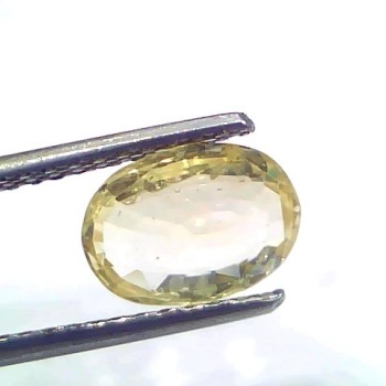 2.27 Ct Certified Unheated Untreated Natural Ceylon Yellow Sapphire