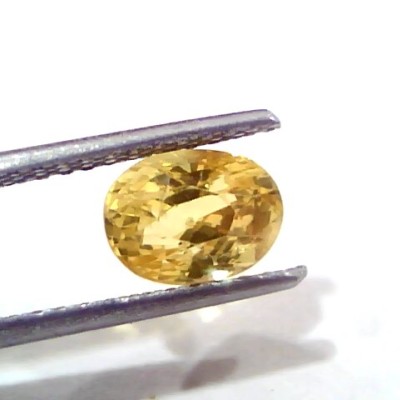 2.25 Ct Certified Unheated Untreated Natural Ceylon Yellow Sapphire Gems