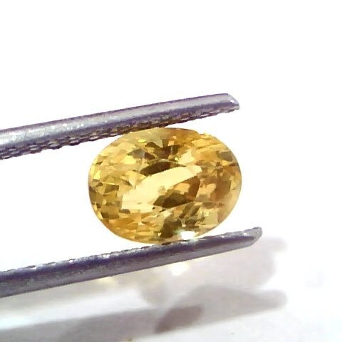 2.25 Ct Certified Unheated Untreated Natural Ceylon Yellow Sapphire Gems