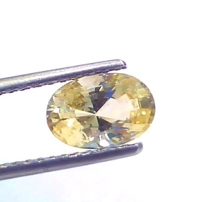 2.22 Ct Certified Unheated Untreated Natural Ceylon Yellow Sapphire