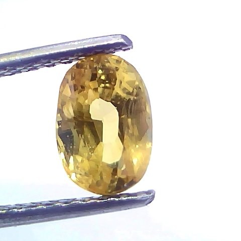 2.25 Ct Certified Unheated Untreated Natural Ceylon Yellow Sapphire