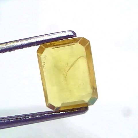 2.19 Ct Natural Yellow Sapphire Pukhraj Jupiter Gemstone (Heated)