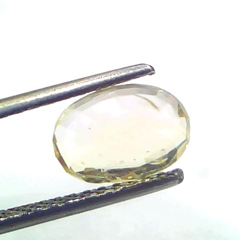 2.27 Ct Certified Unheated Untreated Natural Ceylon Yellow Sapphire