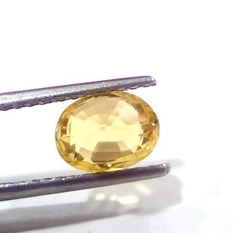 2.25 Ct Certified Unheated Untreated Natural Ceylon Yellow Sapphire Gems
