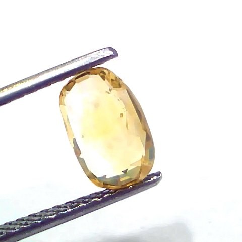 2.27 Ct Certified Unheated Untreated Natural Ceylon Yellow Sapphire