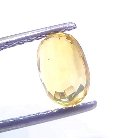 2.25 Ct Certified Unheated Untreated Natural Ceylon Yellow Sapphire