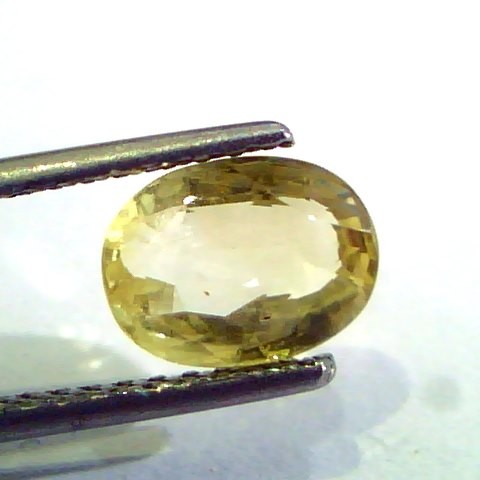 2.26 Ct Unheated Untreated Natural Ceylon Yellow Sapphire Stone