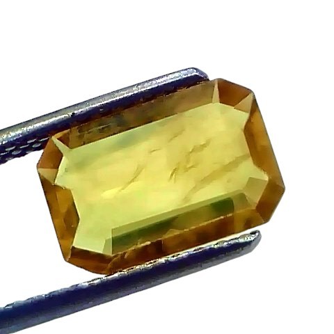 2.26 Ct Natural Yellow Sapphire Pukhraj Jupiter Gemstone (Heated) 2.26 Ct Natural Yellow Sapphire Pukhraj Jupiter Gemstone (Heated)