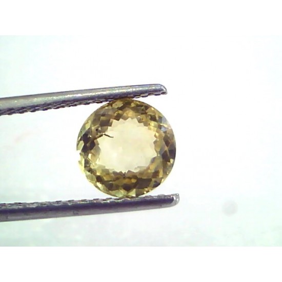 2.29 Ct Unheated Untreated Natural Ceylon Yellow Sapphire Pukhraj