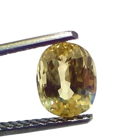 2.29 Ct Certified Unheated Untreated Natural Ceylon Yellow Sapphire Gems 2.29 Ct Certified Unheated Untreated Natural Ceylon Yellow Sapphire Gems