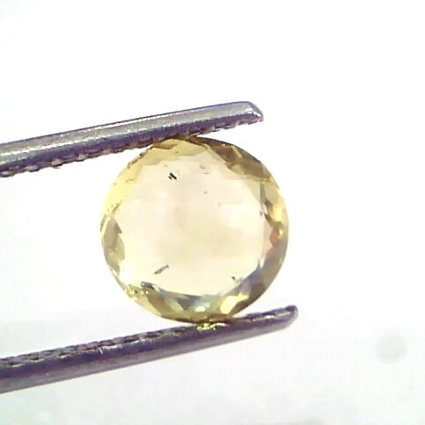 2.29 Ct Unheated Untreated Natural Ceylon Yellow Sapphire Pukhraj