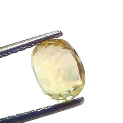 2.29 Ct Certified Unheated Untreated Natural Ceylon Yellow Sapphire Gems 2.29 Ct Certified Unheated Untreated Natural Ceylon Yellow Sapphire Gems