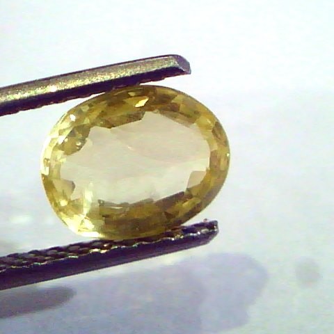 2.30 Ct Unheated Untreated Natural Ceylon Yellow Sapphire Gems