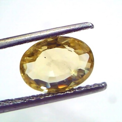 2.33 Ct Unheated Untreated Natural Ceylon Yellow Sapphire Pukhraj
