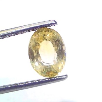 2.35 Ct Certified Unheated Untreated Natural Ceylon Yellow Sapphire