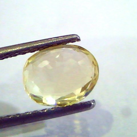 2.30 Ct Unheated Untreated Natural Ceylon Yellow Sapphire Gems