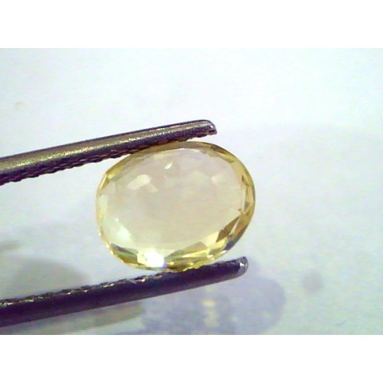 2.30 Ct Unheated Untreated Natural Ceylon Yellow Sapphire Gems