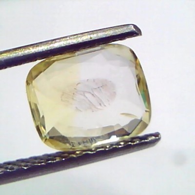 2.37 Ct Unheated Untreated Natural Ceylon Yellow Sapphire Gemstone