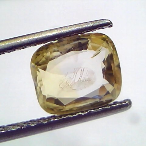 2.37 Ct Unheated Untreated Natural Ceylon Yellow Sapphire Gemstone