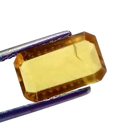 2.33 Ct Natural Yellow Sapphire Pukhraj Jupiter Gemstone (Heated) 2.33 Ct Natural Yellow Sapphire Pukhraj Jupiter Gemstone (Heated)