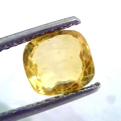 2.36 Ct Unheated Untreated Natural Ceylon Yellow Sapphire/Pukhraj