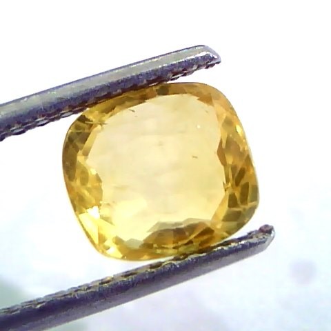 2.36 Ct Unheated Untreated Natural Ceylon Yellow Sapphire/Pukhraj
