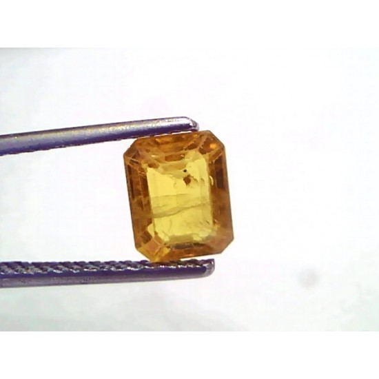 2.34 Ct Natural Yellow Sapphire Pukhraj Jupiter Gemstone (Heated)