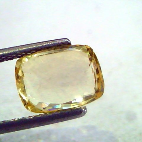 2.35 Ct Unheated Untreated Natural Ceylon Yellow Sapphire AAAAA