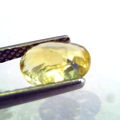2.35 Ct Unheated Untreated Natural Ceylon Yellow Sapphire AAA++